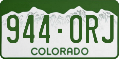 CO license plate 944ORJ