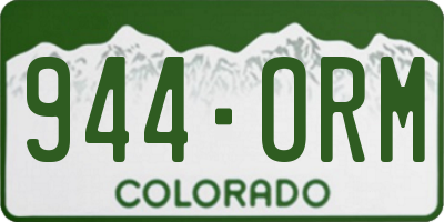 CO license plate 944ORM