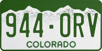 CO license plate 944ORV