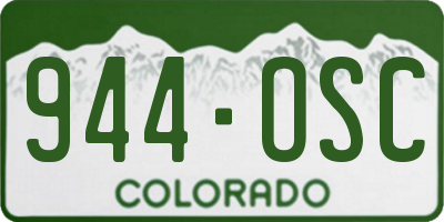 CO license plate 944OSC