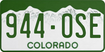 CO license plate 944OSE