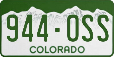 CO license plate 944OSS