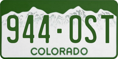 CO license plate 944OST