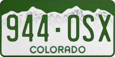 CO license plate 944OSX