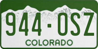 CO license plate 944OSZ