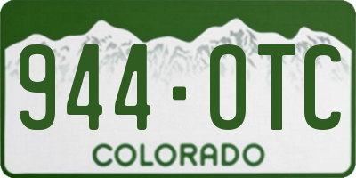 CO license plate 944OTC