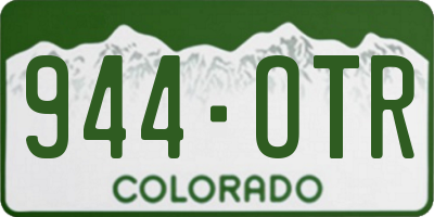 CO license plate 944OTR