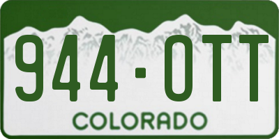CO license plate 944OTT