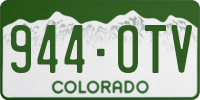 CO license plate 944OTV