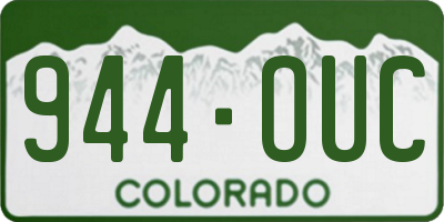 CO license plate 944OUC