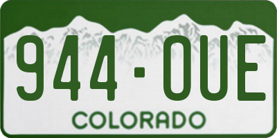 CO license plate 944OUE