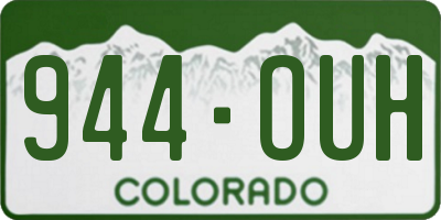CO license plate 944OUH