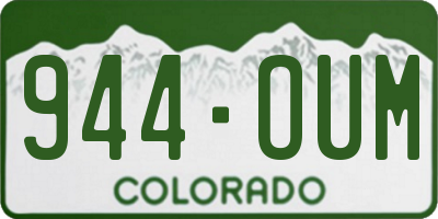 CO license plate 944OUM