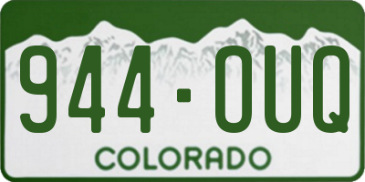 CO license plate 944OUQ