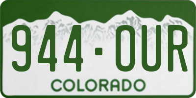CO license plate 944OUR