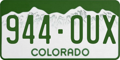 CO license plate 944OUX