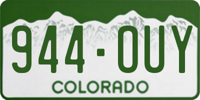 CO license plate 944OUY