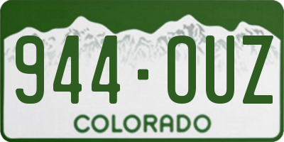 CO license plate 944OUZ