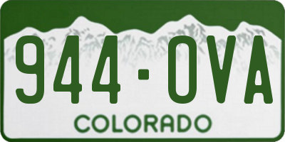 CO license plate 944OVA
