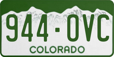 CO license plate 944OVC