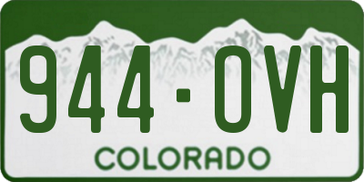 CO license plate 944OVH