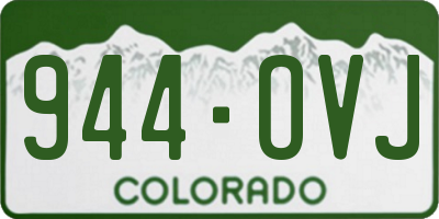 CO license plate 944OVJ