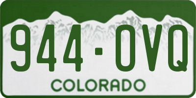 CO license plate 944OVQ