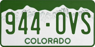 CO license plate 944OVS