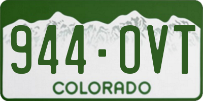 CO license plate 944OVT