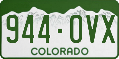 CO license plate 944OVX