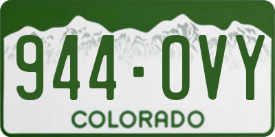 CO license plate 944OVY