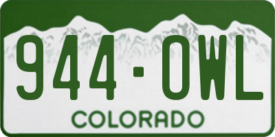 CO license plate 944OWL