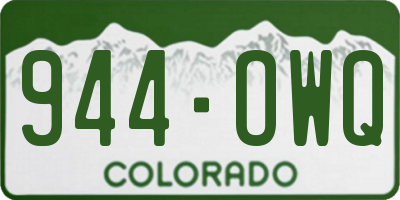 CO license plate 944OWQ