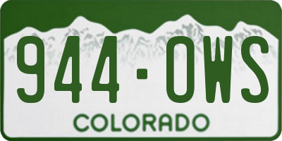 CO license plate 944OWS