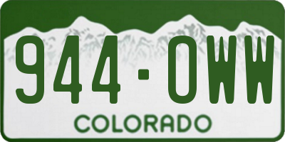 CO license plate 944OWW
