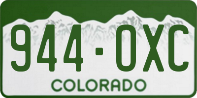 CO license plate 944OXC