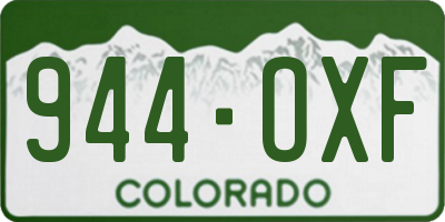 CO license plate 944OXF