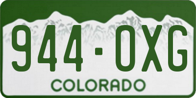 CO license plate 944OXG
