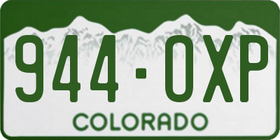 CO license plate 944OXP