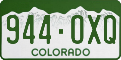 CO license plate 944OXQ