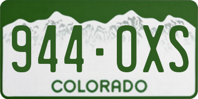CO license plate 944OXS