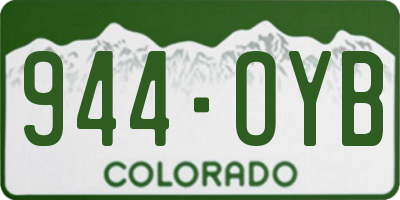 CO license plate 944OYB