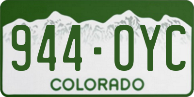 CO license plate 944OYC