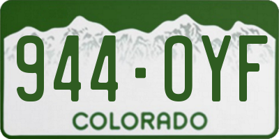 CO license plate 944OYF