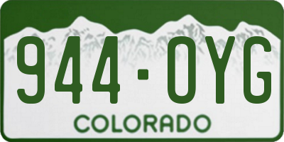 CO license plate 944OYG