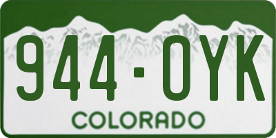 CO license plate 944OYK