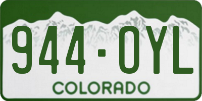 CO license plate 944OYL
