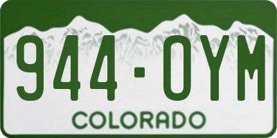 CO license plate 944OYM