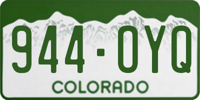 CO license plate 944OYQ