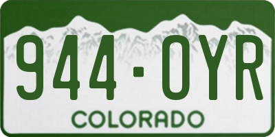 CO license plate 944OYR